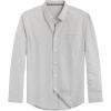 imageJVER Mens Oxford Shirt Solid Casual Button Down Collar Shirts Long Sleeve Dress Shirts with PocketGrey