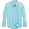 imageJVER Mens Oxford Shirt Solid Casual Button Down Collar Shirts Long Sleeve Dress Shirts with PocketLake Blue