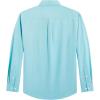 imageJVER Mens Oxford Shirt Solid Casual Button Down Collar Shirts Long Sleeve Dress Shirts with PocketLake Blue
