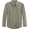 imageJVER Mens Oxford Shirt Solid Casual Button Down Collar Shirts Long Sleeve Dress Shirts with PocketLight Olive Green