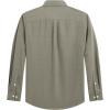 imageJVER Mens Oxford Shirt Solid Casual Button Down Collar Shirts Long Sleeve Dress Shirts with PocketLight Olive Green