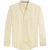 imageJVER Mens Oxford Shirt Solid Casual Button Down Collar Shirts Long Sleeve Dress Shirts with PocketLight Yellow