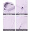 imageJVER Mens Oxford Shirt Solid Casual Button Down Collar Shirts Long Sleeve Dress Shirts with PocketPurple