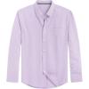 imageJVER Mens Oxford Shirt Solid Casual Button Down Collar Shirts Long Sleeve Dress Shirts with PocketPurple