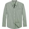 imageJVER Mens Oxford Shirt Solid Casual Button Down Collar Shirts Long Sleeve Dress Shirts with PocketSage Green