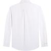 imageJVER Mens Oxford Shirt Solid Casual Button Down Collar Shirts Long Sleeve Dress Shirts with PocketWhite
