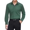 imageJVER Mens Dress Shirts Stretch Stain Shield Long Sleeve Solid Formal Shirt Business Casual Button Down ShirtsArmy Green