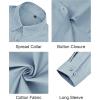 imageJVER Button Down Shirts for Women Stretch Collared Cotton Long Sleeve Dress Shirt Business Casual Blouse for WorkAiry Blue