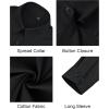 imageJVER Button Down Shirts for Women Stretch Collared Cotton Long Sleeve Dress Shirt Business Casual Blouse for WorkBlack