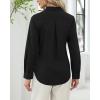 imageJVER Button Down Shirts for Women Stretch Collared Cotton Long Sleeve Dress Shirt Business Casual Blouse for WorkBlack