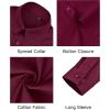 imageJVER Button Down Shirts for Women Stretch Collared Cotton Long Sleeve Dress Shirt Business Casual Blouse for WorkBurgundy
