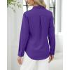imageJVER Button Down Shirts for Women Stretch Collared Cotton Long Sleeve Dress Shirt Business Casual Blouse for WorkDark Purple