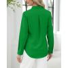 imageJVER Button Down Shirts for Women Stretch Collared Cotton Long Sleeve Dress Shirt Business Casual Blouse for WorkForest Green