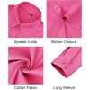 imageJVER Button Down Shirts for Women Stretch Collared Cotton Long Sleeve Dress Shirt Business Casual Blouse for WorkHot Pink