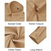 imageJVER Button Down Shirts for Women Stretch Collared Cotton Long Sleeve Dress Shirt Business Casual Blouse for WorkKhaki