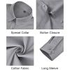 imageJVER Button Down Shirts for Women Stretch Collared Cotton Long Sleeve Dress Shirt Business Casual Blouse for WorkLight Grey