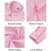 imageJVER Button Down Shirts for Women Stretch Collared Cotton Long Sleeve Dress Shirt Business Casual Blouse for WorkLight Pink