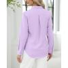 imageJVER Button Down Shirts for Women Stretch Collared Cotton Long Sleeve Dress Shirt Business Casual Blouse for WorkLight Purple