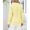 imageJVER Button Down Shirts for Women Stretch Collared Cotton Long Sleeve Dress Shirt Business Casual Blouse for WorkLight Yellow