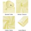 imageJVER Button Down Shirts for Women Stretch Collared Cotton Long Sleeve Dress Shirt Business Casual Blouse for WorkLight Yellow