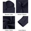 imageJVER Button Down Shirts for Women Stretch Collared Cotton Long Sleeve Dress Shirt Business Casual Blouse for WorkNavy Blue