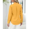 imageJVER Button Down Shirts for Women Stretch Collared Cotton Long Sleeve Dress Shirt Business Casual Blouse for WorkOrange