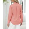 imageJVER Button Down Shirts for Women Stretch Collared Cotton Long Sleeve Dress Shirt Business Casual Blouse for WorkPeach