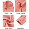 imageJVER Button Down Shirts for Women Stretch Collared Cotton Long Sleeve Dress Shirt Business Casual Blouse for WorkPeach