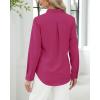 imageJVER Button Down Shirts for Women Stretch Collared Cotton Long Sleeve Dress Shirt Business Casual Blouse for WorkRose Red