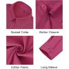 imageJVER Button Down Shirts for Women Stretch Collared Cotton Long Sleeve Dress Shirt Business Casual Blouse for WorkRose Red