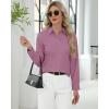imageJVER Button Down Shirts for Women Stretch Collared Cotton Long Sleeve Dress Shirt Business Casual Blouse for WorkRose Salt