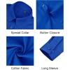 imageJVER Button Down Shirts for Women Stretch Collared Cotton Long Sleeve Dress Shirt Business Casual Blouse for WorkRoyal Blue