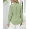 imageJVER Button Down Shirts for Women Stretch Collared Cotton Long Sleeve Dress Shirt Business Casual Blouse for WorkSage Green