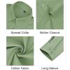 imageJVER Button Down Shirts for Women Stretch Collared Cotton Long Sleeve Dress Shirt Business Casual Blouse for WorkSage Green