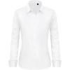 imageJVER Button Down Shirts for Women Stretch Collared Cotton Long Sleeve Dress Shirt Business Casual Blouse for WorkWhite