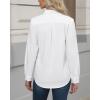 imageJVER Button Down Shirts for Women Stretch Collared Cotton Long Sleeve Dress Shirt Business Casual Blouse for WorkWhite