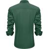 imageJVER Mens Casual Long Sleeve Stretch Dress Shirt WrinkleFree Regular Fit Button Down ShirtsArmy Green