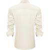 imageJVER Mens Casual Long Sleeve Stretch Dress Shirt WrinkleFree Regular Fit Button Down ShirtsBeige