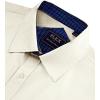imageJVER Mens Casual Long Sleeve Stretch Dress Shirt WrinkleFree Regular Fit Button Down ShirtsBeige