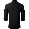 imageJVER Mens Casual Long Sleeve Stretch Dress Shirt WrinkleFree Regular Fit Button Down ShirtsBlack Gold