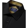 imageJVER Mens Casual Long Sleeve Stretch Dress Shirt WrinkleFree Regular Fit Button Down ShirtsBlack Gold