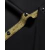 imageJVER Mens Casual Long Sleeve Stretch Dress Shirt WrinkleFree Regular Fit Button Down ShirtsBlack Gold
