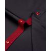imageJVER Mens Casual Long Sleeve Stretch Dress Shirt WrinkleFree Regular Fit Button Down ShirtsBlackRed
