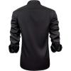 imageJVER Mens Casual Long Sleeve Stretch Dress Shirt WrinkleFree Regular Fit Button Down ShirtsBlackRed