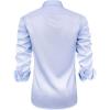 imageJVER Mens Casual Long Sleeve Stretch Dress Shirt WrinkleFree Regular Fit Button Down ShirtsBlue Blue