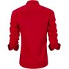 imageJVER Mens Casual Long Sleeve Stretch Dress Shirt WrinkleFree Regular Fit Button Down ShirtsBright Red