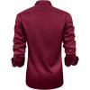 imageJVER Mens Casual Long Sleeve Stretch Dress Shirt WrinkleFree Regular Fit Button Down ShirtsBurgundy Red