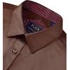 imageJVER Mens Casual Long Sleeve Stretch Dress Shirt WrinkleFree Regular Fit Button Down ShirtsChocolate Brown