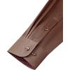 imageJVER Mens Casual Long Sleeve Stretch Dress Shirt WrinkleFree Regular Fit Button Down ShirtsChocolate Brown