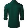 imageJVER Mens Casual Long Sleeve Stretch Dress Shirt WrinkleFree Regular Fit Button Down ShirtsDark Green
